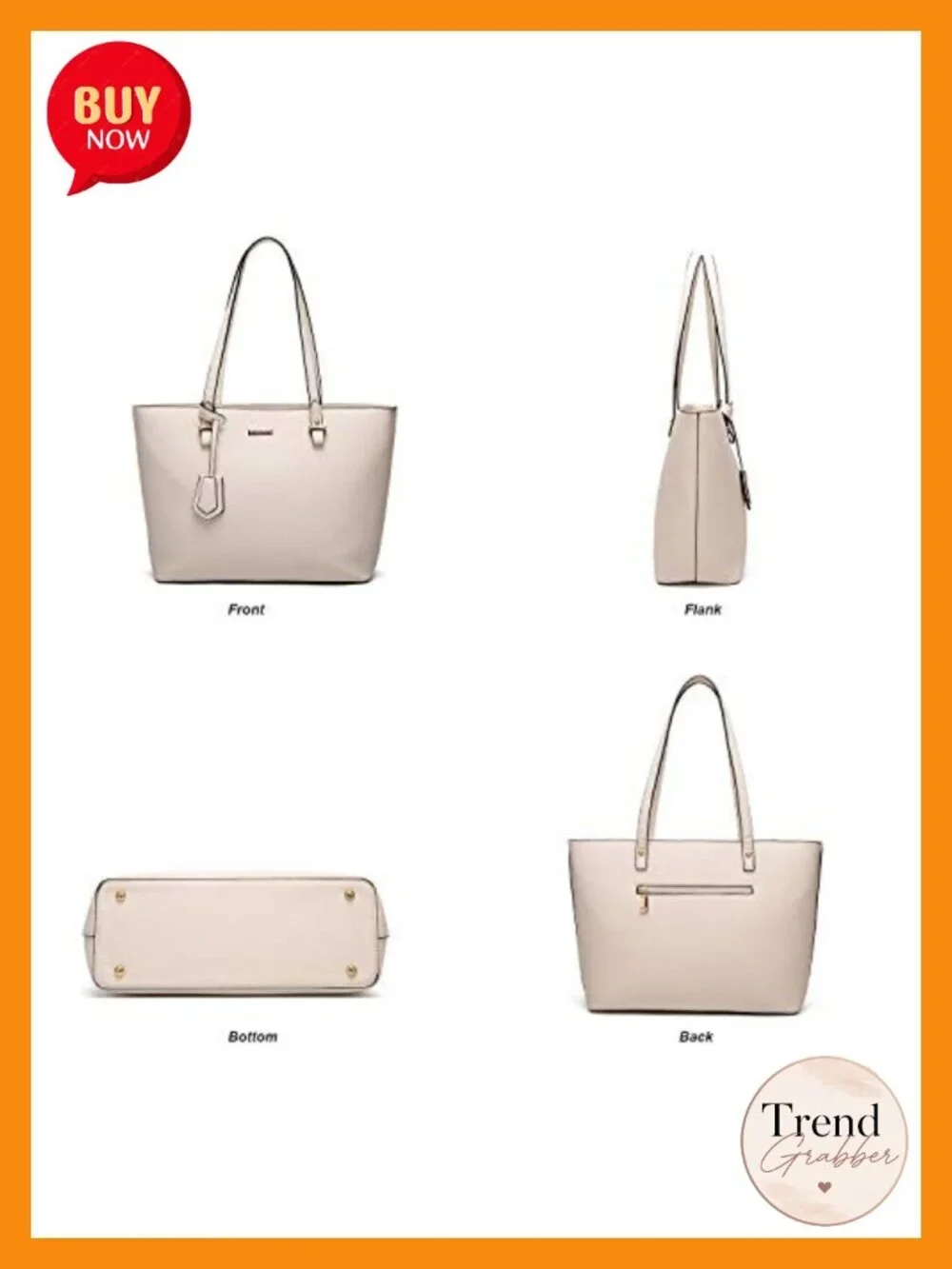 Synthetic Leather Satchel Handbag Set 4pcs Tote Shoulder Crossbody Wallet Clutch